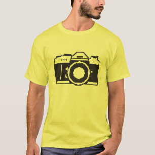 ピクセル芸術のフィルムのカメラ Tシャツ
