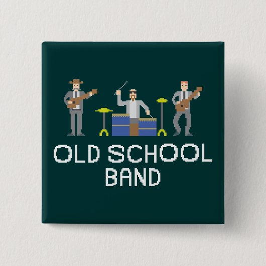 ピクセル芸術-力のトリオ-白い手紙-ボタン 缶バッジ (正面)