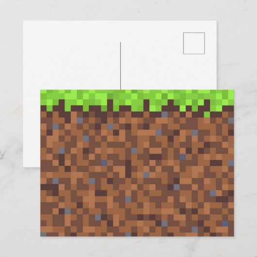 ピクセル草ゲーマーの誕生日 ポストカード (正面/裏面)