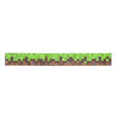 ピクセル草ゲーマー誕生日 サテンリボン (正面)