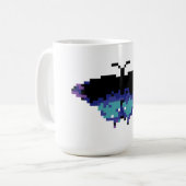 ピクセル蝶 コーヒーマグカップ (正面左)