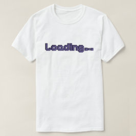 ピクセル読み込みゲーマーTシャツ - 白地にパープル Tシャツ