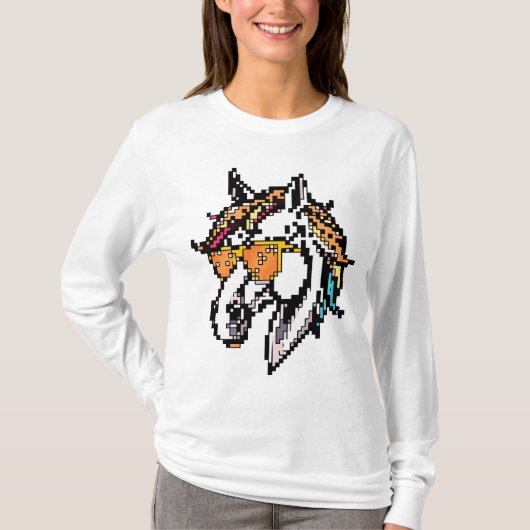 ピクセル馬 Tシャツ (正面)
