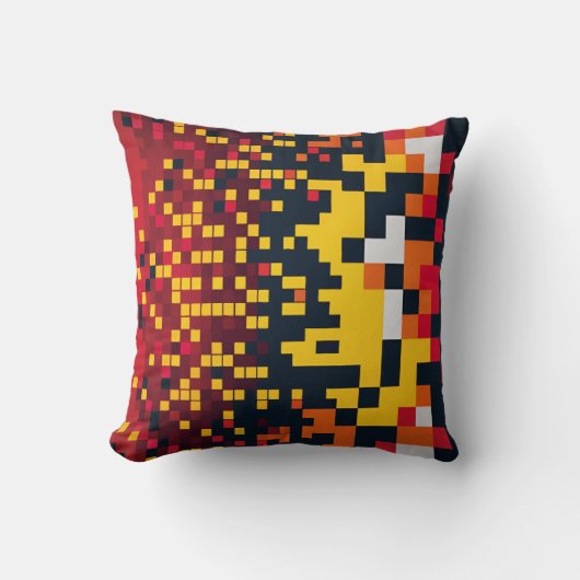 ピクセル鮮やか分解アート クッション (正面)