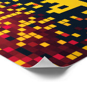 ピクセル鮮やか分解アート ポスター (角)