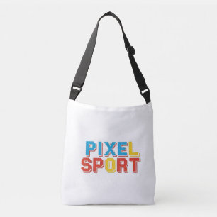 ピクセル スポーツバッグ レトロゲーマー向けジム&旅行用トート クロスボディバッグ