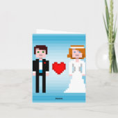 ピクセル ブライド＆グルーム - サンクス - ブルー サンキューカード (裏面)