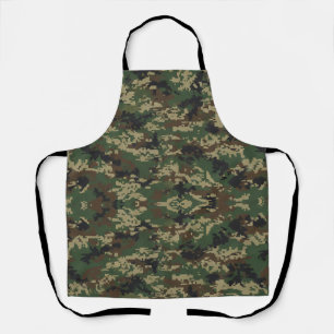 ピクセル ミリタリー カモフラージュ パターン エプロン
