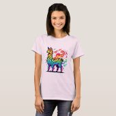 ピクセルLlamaインフェルノ Tシャツ (正面フル)