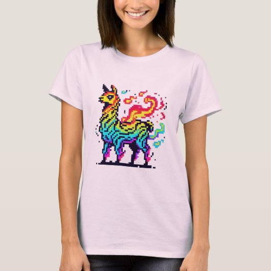 ピクセルLlamaインフェルノ Tシャツ (正面)
