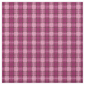 ピクセルPlaid_マゼンタ – 黒 ファブリック (見本)