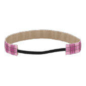 ピクセルPlaid_Magenta-Black アスレチックヘッドバンド (裏面)