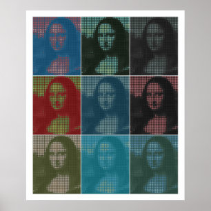 ピクセルpopart: Da Vinciのモナ・リザ(La Gioconda) ポスター