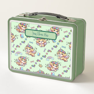 ピクセルThe Puppicorn Lunchbox Green メタルランチボックス