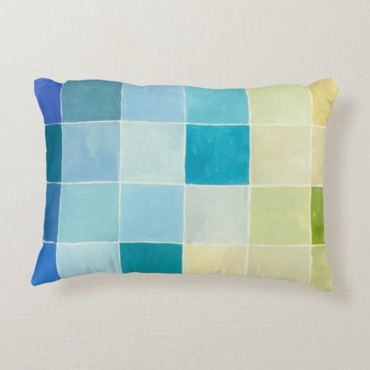 ピクセ数々のル正方形の風景 アクセントクッション (裏面)