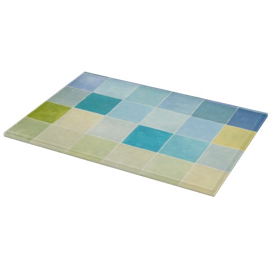 ピクセ数々のル正方形の風景 カッティングボード (角)