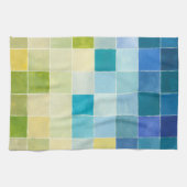 ピクセ数々のル正方形の風景 キッチンタオル (横)