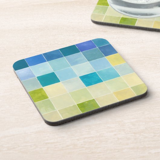 ピクセ数々のル正方形の風景 コースター (左側)