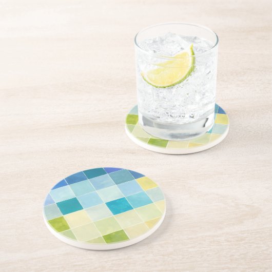 ピクセ数々のル正方形の風景 コースター (側面)