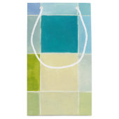 ピクセ数々のル正方形の風景 スモールペーパーバッグ (裏面)