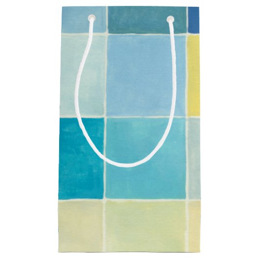 ピクセ数々のル正方形の風景 スモールペーパーバッグ (正面)