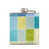 ピクセ数々のル正方形の風景 フラスク (裏面)