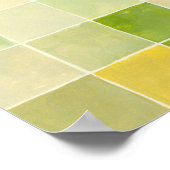 ピクセ数々のル正方形の風景 ポスター (角)