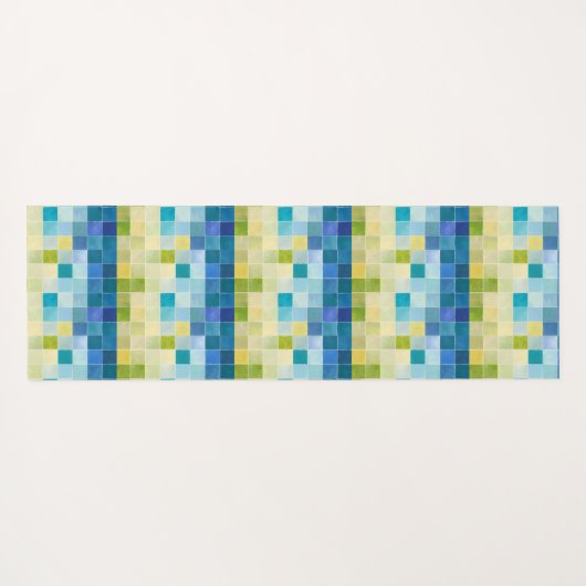 ピクセ数々のル正方形の風景 ヨガマット (裏面(横))