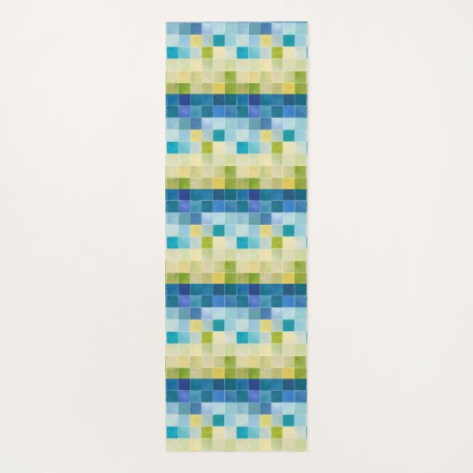 ピクセ数々のル正方形の風景 ヨガマット (裏面)