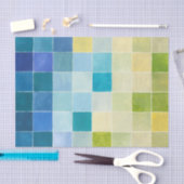 ピクセ数々のル正方形の風景 薄葉紙 (クラフト)