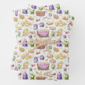 ピクチかわいらしンバスケットとフード ラッピングペーパーシート (インサイチュ)