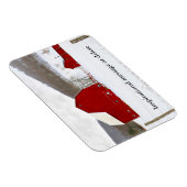 ピクチュレカラフルスクウィンタースノーウィーレッドバーンファーム マグネット (右側)