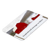 ピクチュレカラフルスクウィンタースノーウィーレッドバーンファーム マグネット (左側)