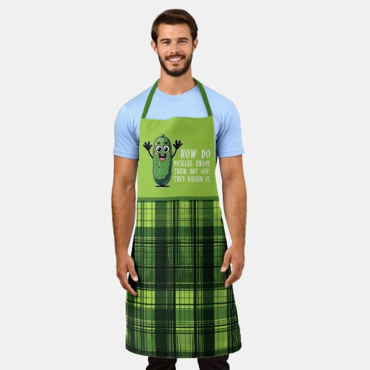 ピクッおもしろいク単語を読み上げるアートプーン エプロン (着用した状態)