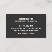 ピクトグラムテニスプレーヤー、テニスプレーヤー/コーチ 名刺 (裏面)