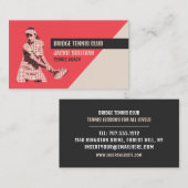 ピクトグラムテニスプレーヤー、テニスプレーヤー/コーチ 名刺 (正面/裏面)