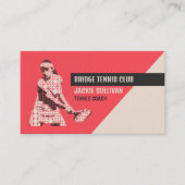 ピクトグラムテニスプレーヤー、テニスプレーヤー/コーチ 名刺 (正面)