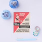 ピクトグラムテニス選手、テニスのレッスン/クラス チラシ (シングル)