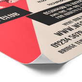 ピクトグラムテニス選手、テニスのレッスン/クラス ポスター (角)