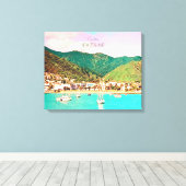 ピクトンハーバーニュージーランド旅行 キャンバスプリント (インサイチュ (ウッドフロア))