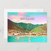 ピクトンハーバーニュージーランド旅行 ポストカード (正面/裏面)