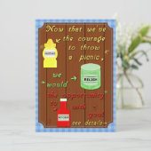 ピクニおもしろいック調理パーティーパン 招待状 (スタンド正面)