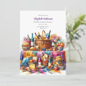 ピクニエレガントックパーティー誕生日退職ANYイベント 招待状 (スタンド正面)