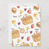 ピクニク男女兼用ベイビーシャワー 招待状 (裏面)