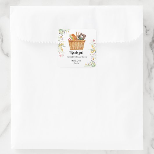 ピクニックありがとう、好意 スクエアシール (バッグ)