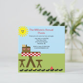 ピクニックする蟻によって来られる行進招待状 招待状 (スタンド正面)