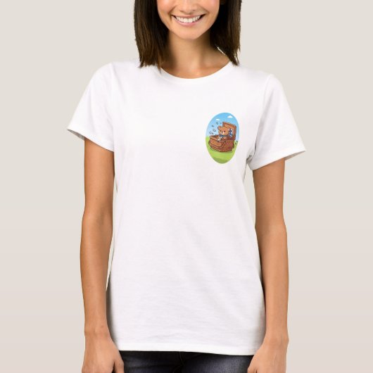 ピクニックのサプライズベア Tシャツ (正面)