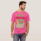 ピクニックの季節 ファミリー旅行 夏休み キャンプ Tシャツ (正面フル)