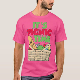 ピクニックの季節 ファミリー旅行 夏休み キャンプ Tシャツ