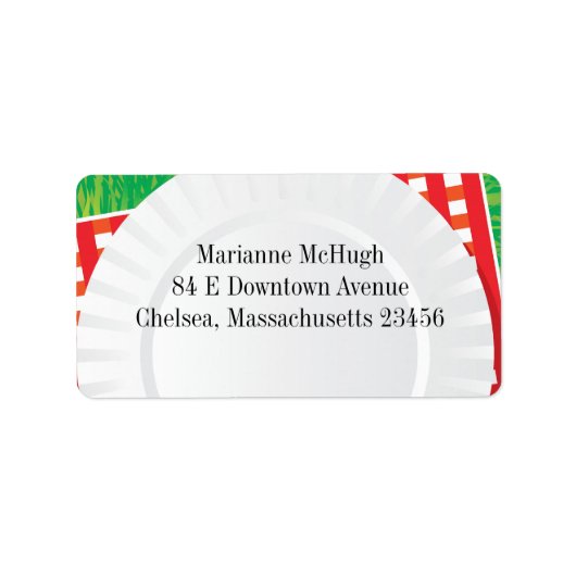 ピクニックアウトティングパーティーBBQ出荷住所 シール (正面)